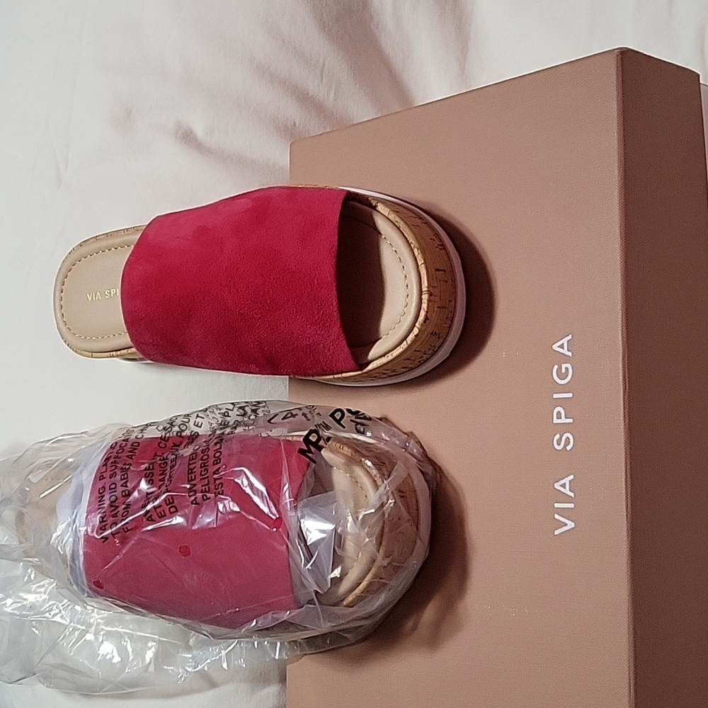 VIA SPIGA WEDGE SLIDES